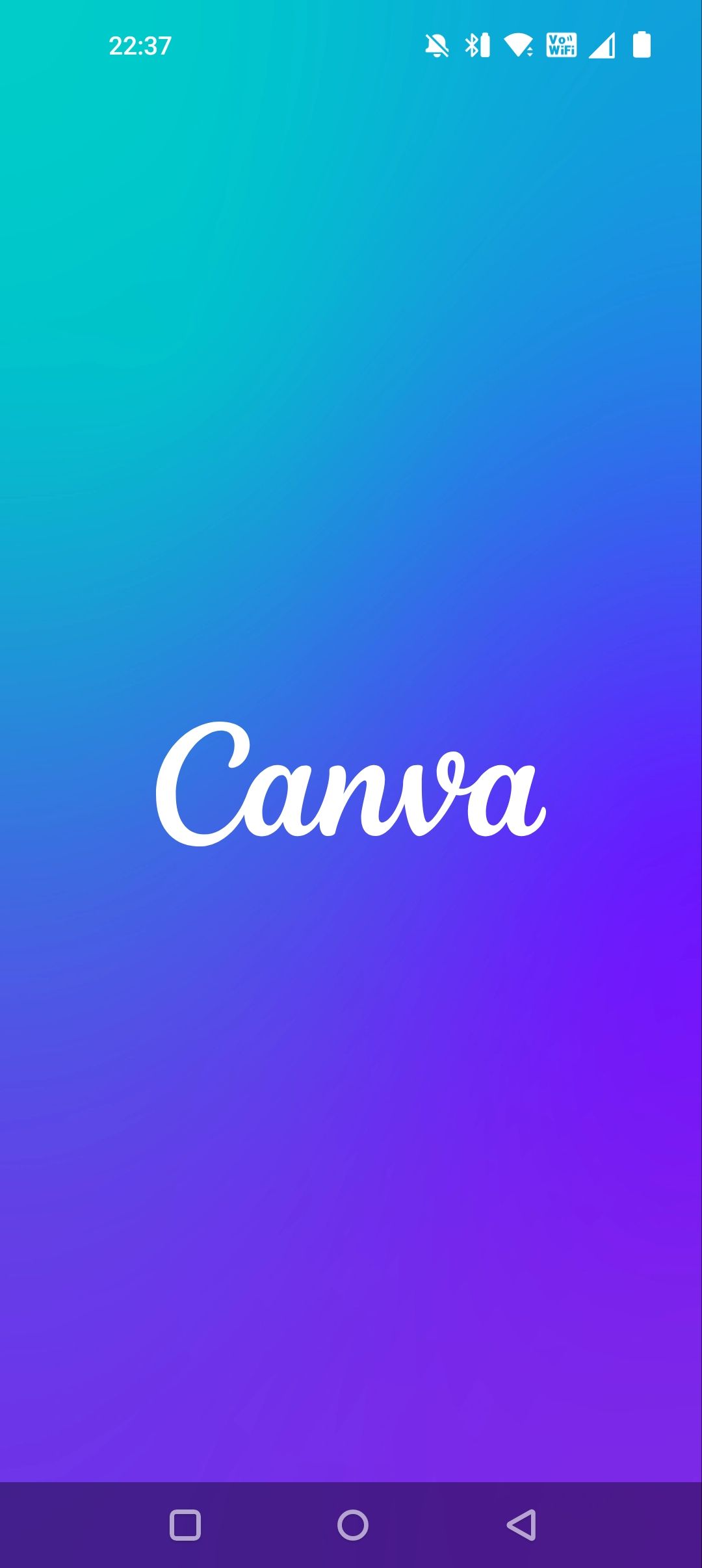 Запуск приложения Canva на телефоне