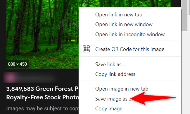 Контекстное меню: сохранение изображения на ПК.