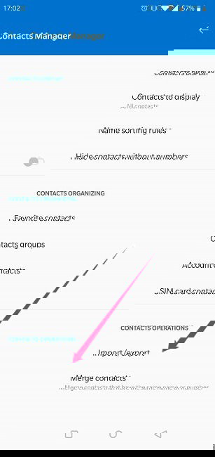 Импорт или экспорт контактов