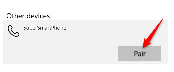 Список доступных Bluetooth‑устройств в Параметрах Windows 10