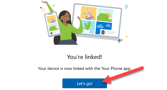 Подключение завершено — нажмите Let's Go