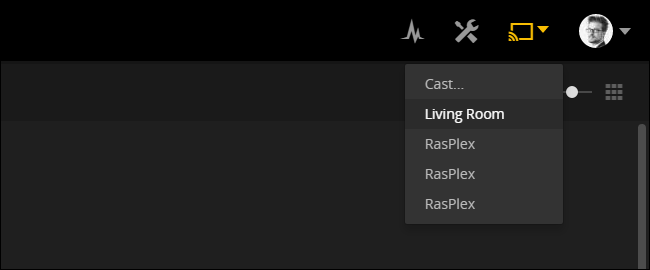 Скриншот: список устройств в Plex с новым именем Living Room