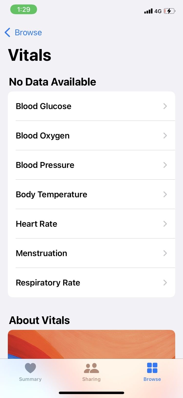 Ввод показателей жизненных функций вручную в приложении «Здоровье»