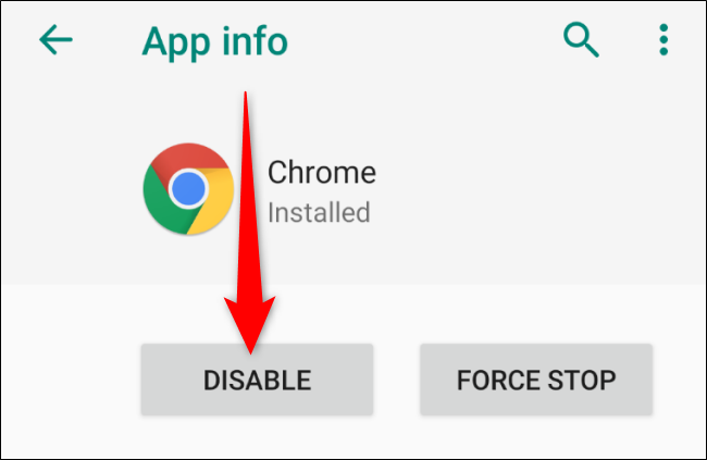 Отключение Chrome на Android