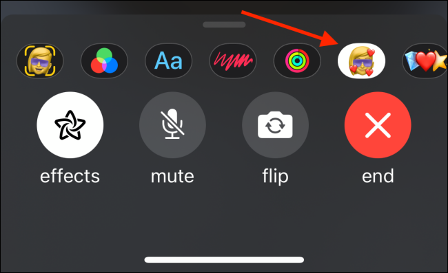Нажмите Стикеры Memoji