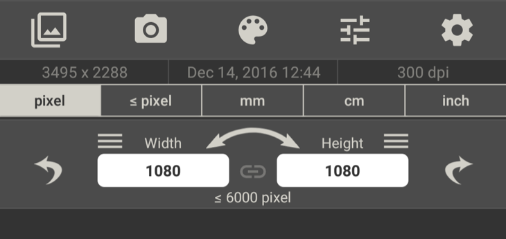 Измените размер изображения на Android с помощью приложения Image Size