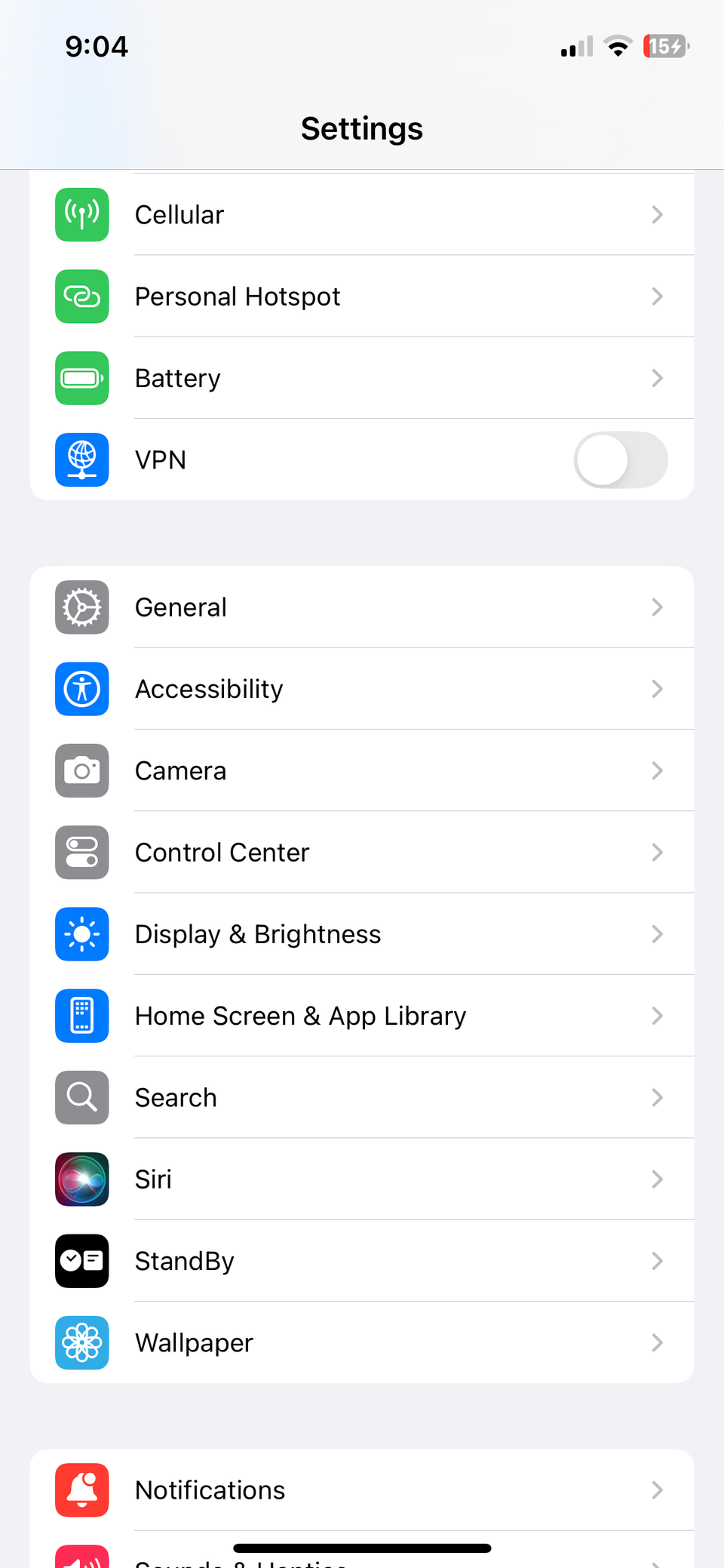 Параметры Центра управления в настройках iPhone