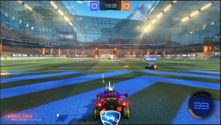 Rocket League, запущенный на Linux