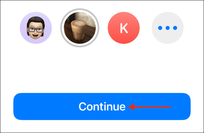 Tap Continue After Saving Photo