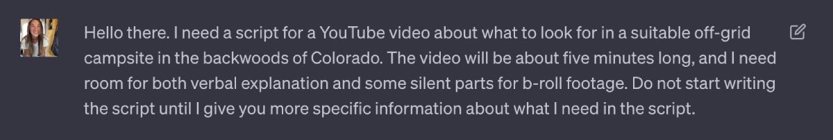 Установление предпосылки с ChatGPT