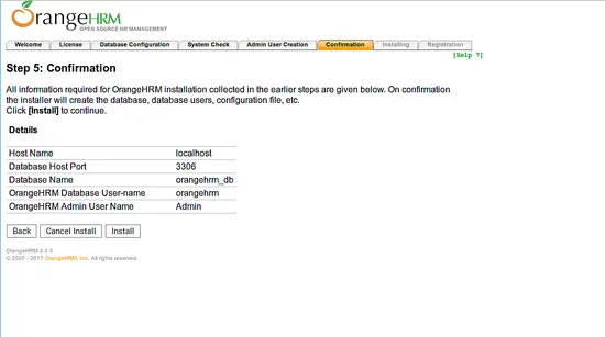 Подтверждение настроек перед инсталляцией