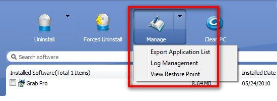 Управление и экспорт списка приложений