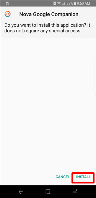 Инсталлируем пакет приложения-«компаньона»