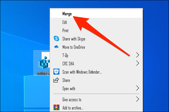 Сброс шрифта по умолчанию через слияние .reg файла