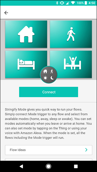 Кнопка Connect для добавления Mode в коллекцию Things