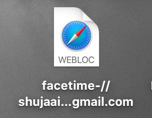 Ярлык FaceTime на рабочем столе