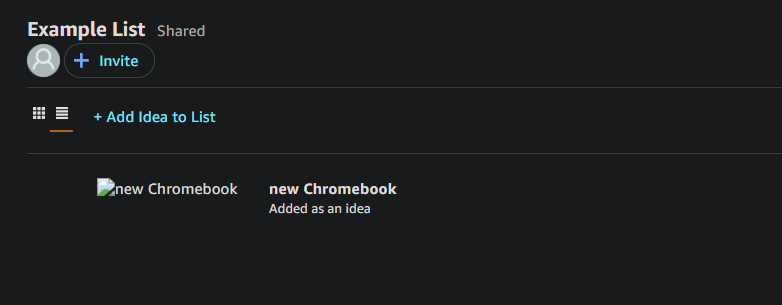 Добавление идеи в список и поиск подходящих товаров
