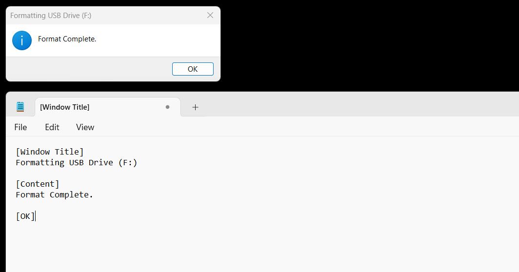 Вставьте скопированный текст сообщения об ошибке в Блокнот для дальнейшей работы.