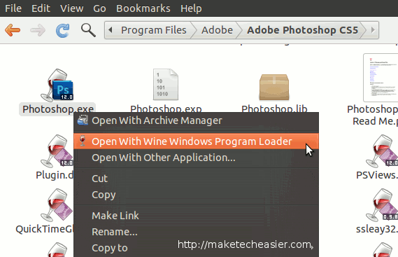 Abrir Photoshop com Wine