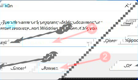 Окно Run с введённой командой %appdata%