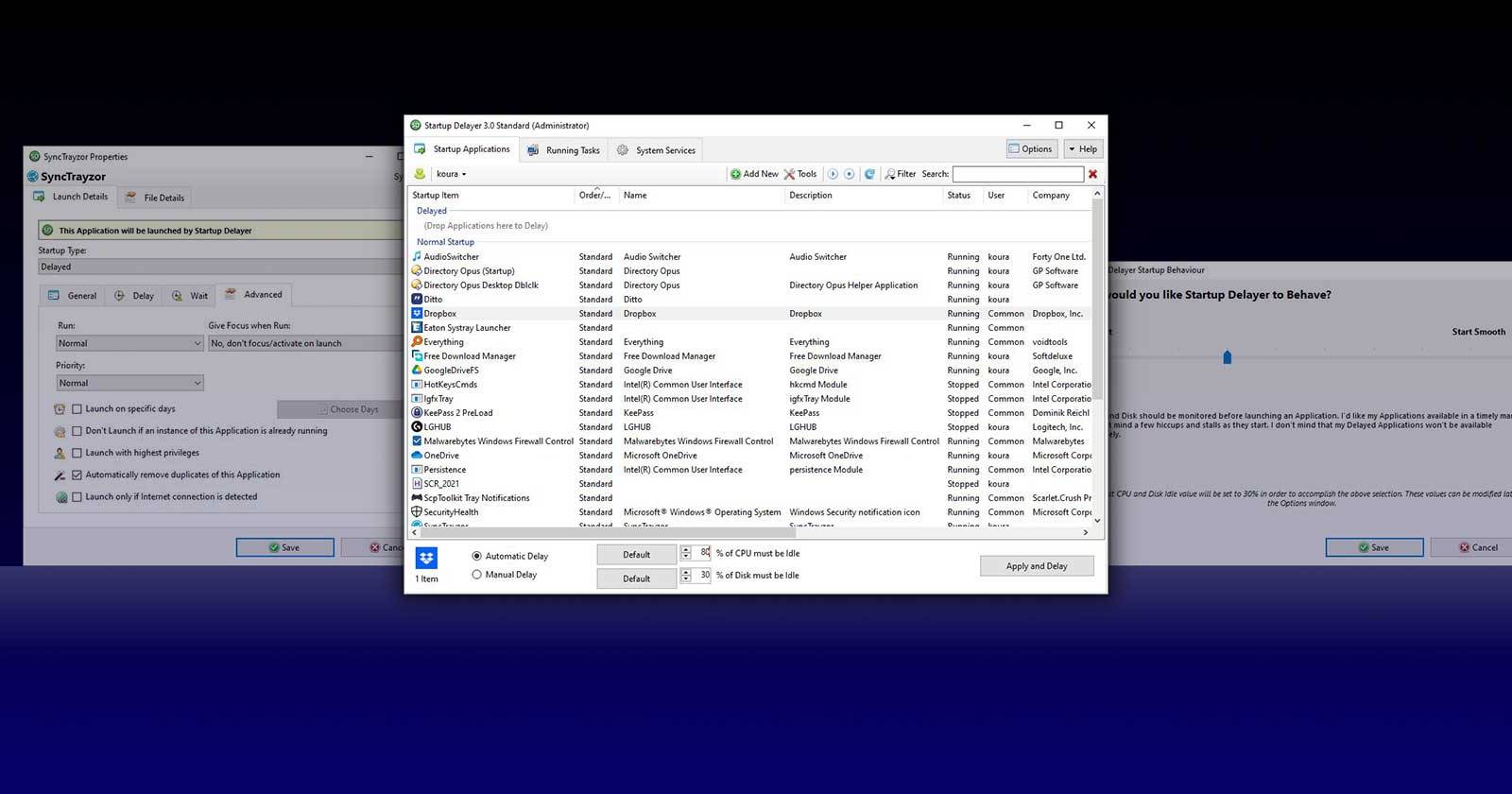 Ускорение загрузки Windows с Startup Delayer