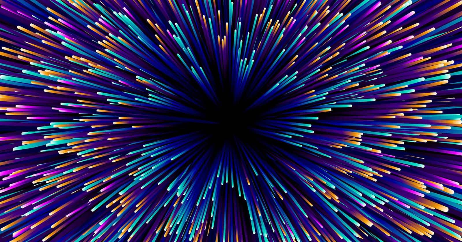 Концепция фотографии zoom burst с радиальными линиями движения
