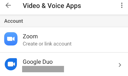Google Duo уже привязан к аккаунту