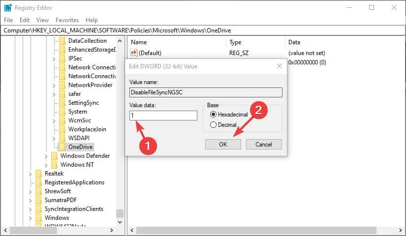 Reiniciar o computador após alterar o Registo