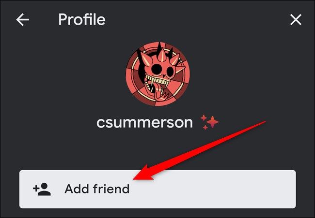 Нажмите Add Friend в приложении Google Stadia