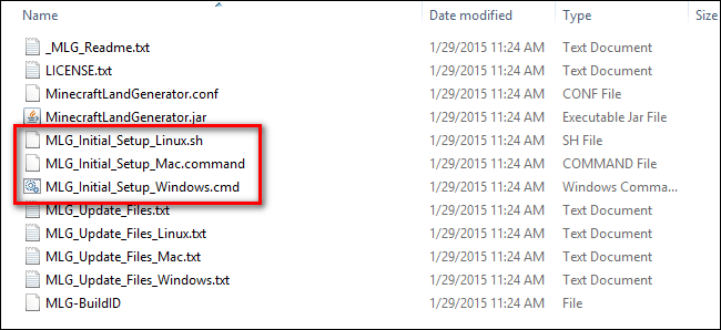 Файлы установки MLG