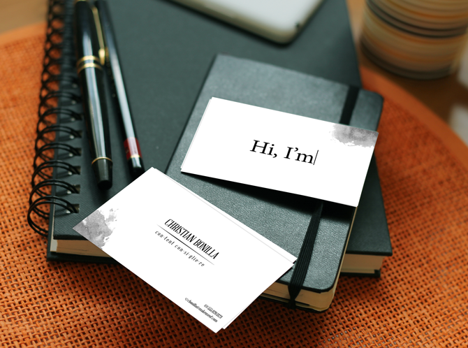 design business card illustrator mockup