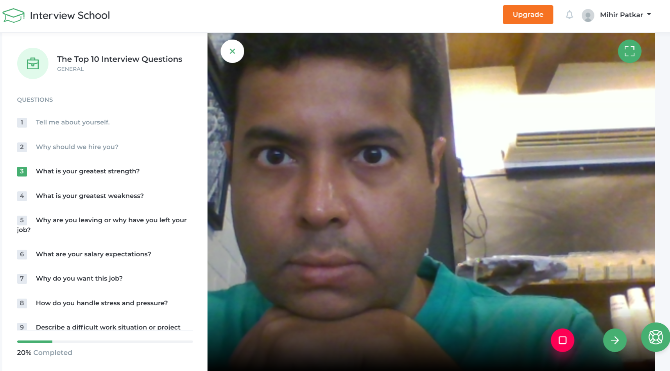 Interview School lets you conduct a mock video interview assessed by artificial intelligence