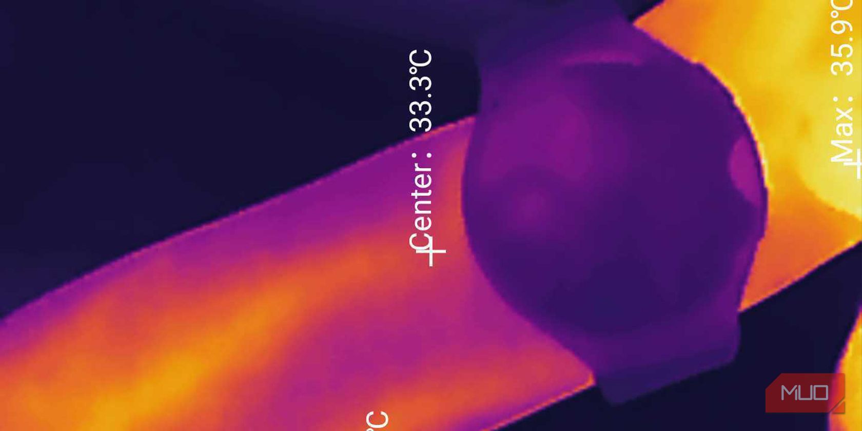 Skin temperature taken by thermal camera