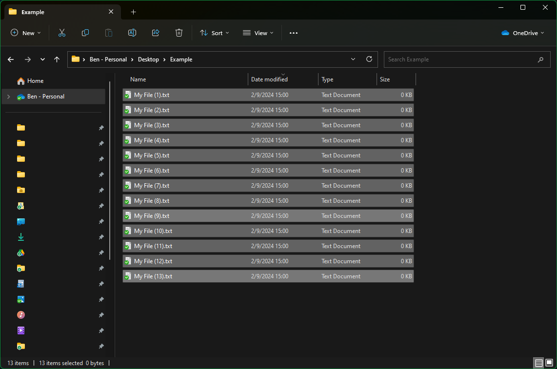 Переименованные файлы в Проводнике Windows