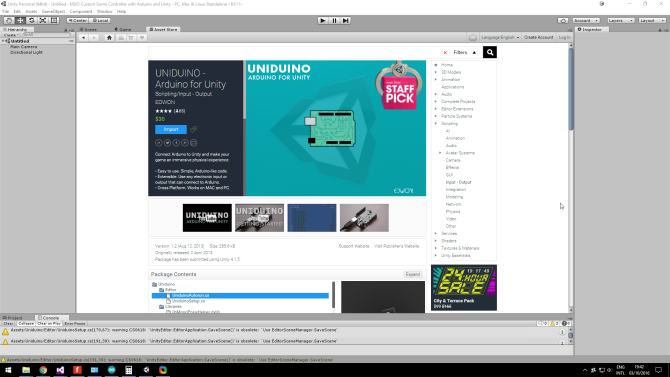 Unity Asset Store Uniduino