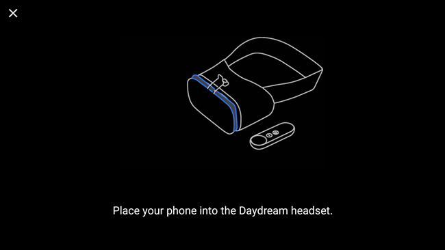 Daydream автоматически запускает приложение при установке телефона