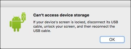Просмотр файлов Android на Mac через Android File Transfer
