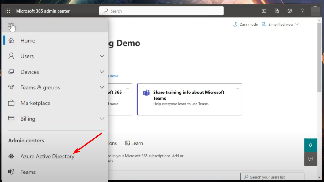Портал Azure: Azure Active Directory
