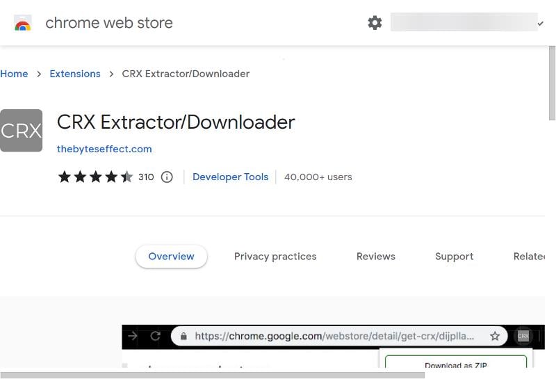 CRX Extractor/Downloader в магазине
