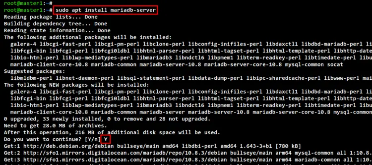 установка mariadb