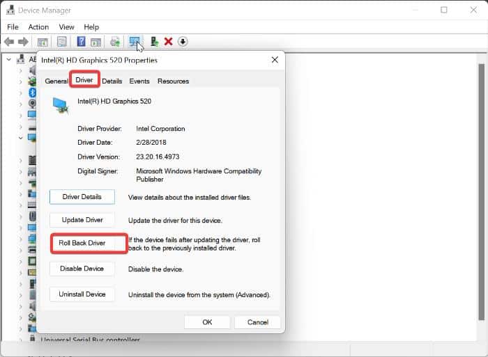 Откат драйвера видеокарты