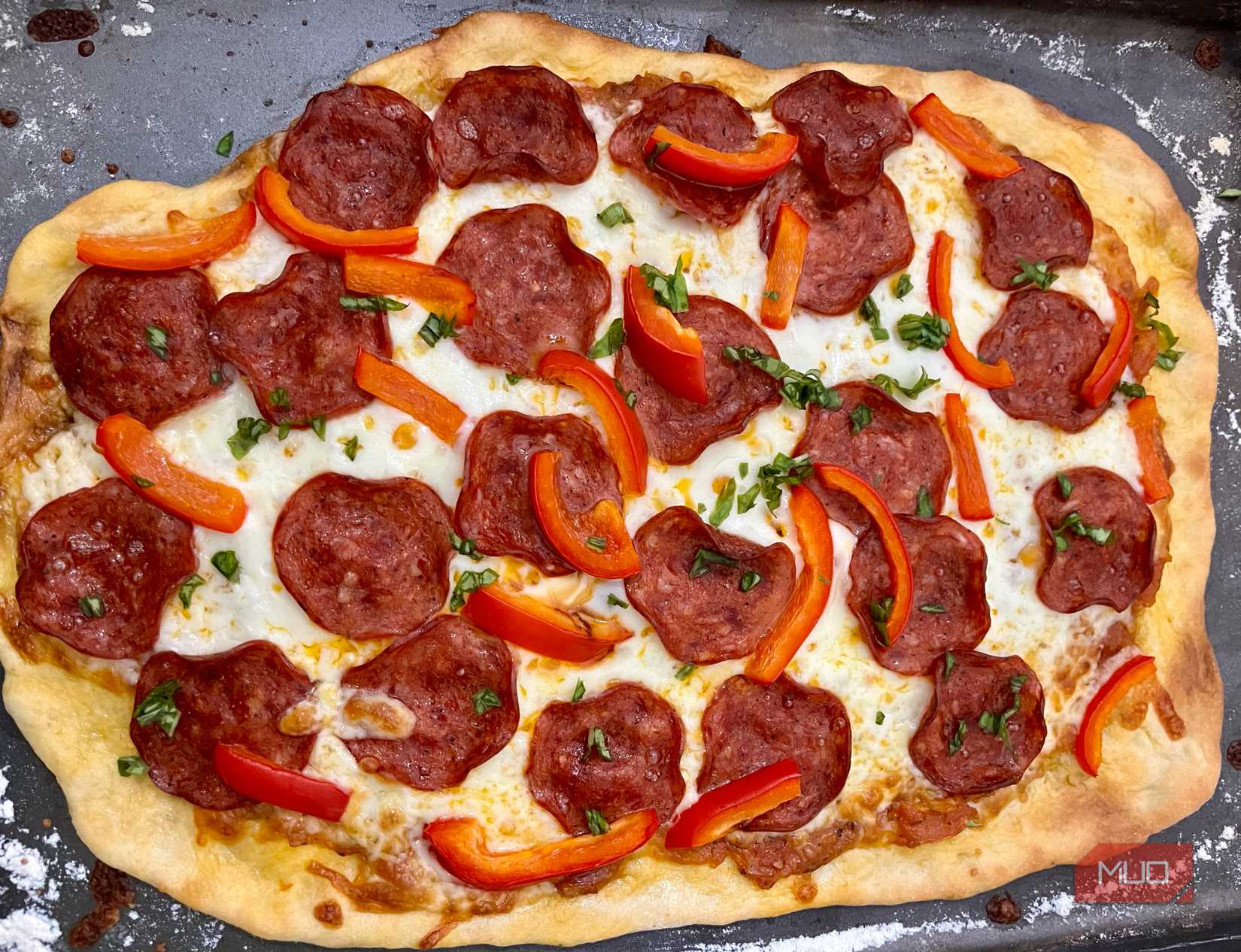 Пицца пепперони крупным планом