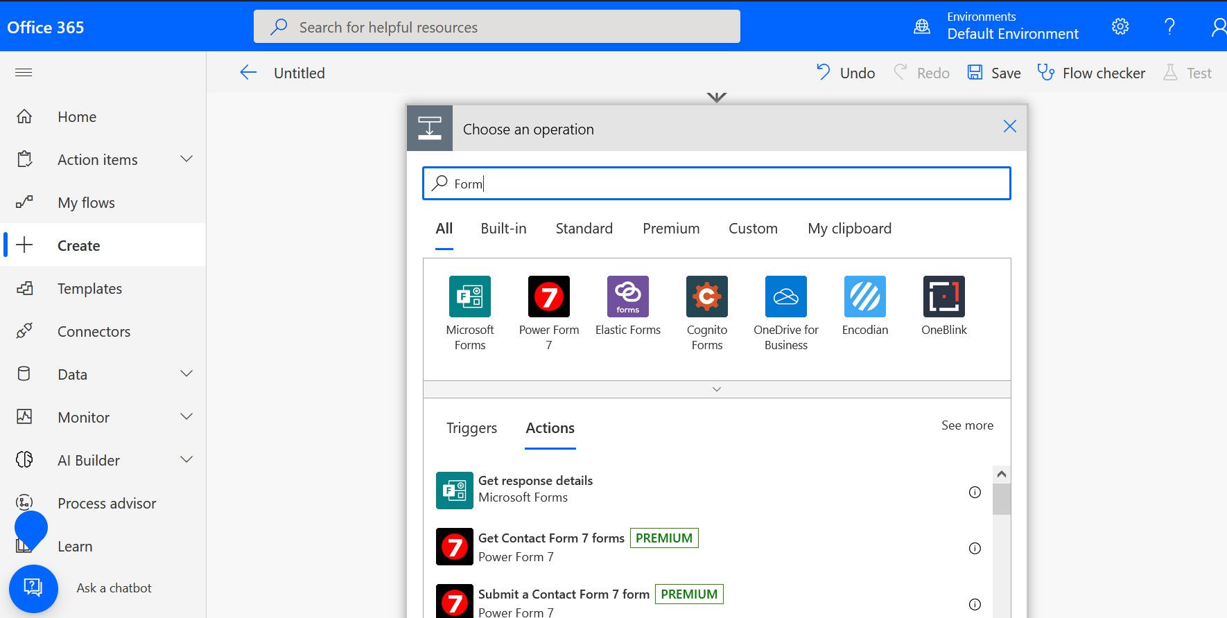 Действие 'Get response details' в Microsoft Forms внутри Power Automate