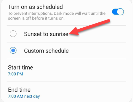 Варианты расписания на Samsung Galaxy