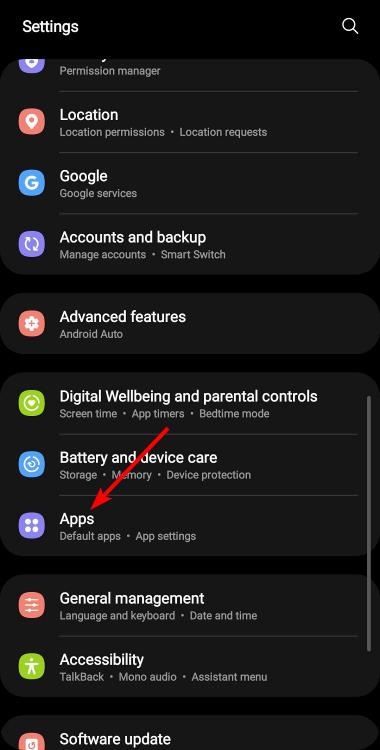 Иллюстрация: меню Настройки на Android