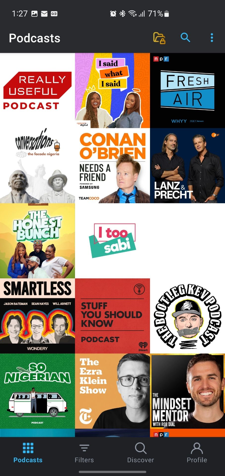 Импортированные шоу в Pocket Casts