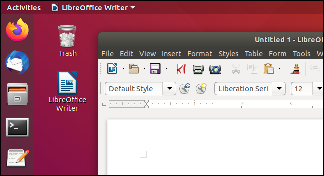 Рабочий ярлык для LibreOffice Writer