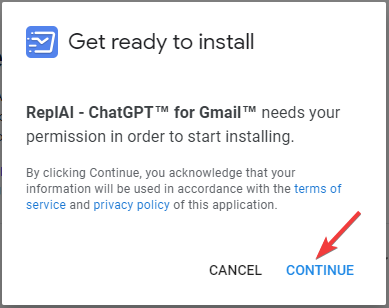 Подтвердить продолжение установки