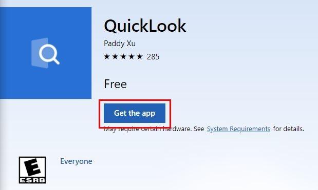 Кнопка загрузки приложения в Microsoft Store