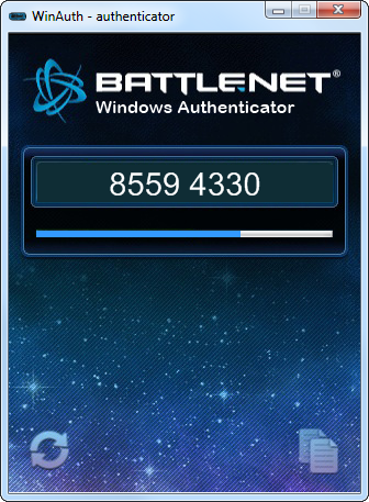 Скриншот Battle.net Authenticator в Windows